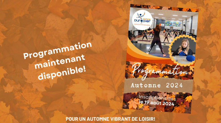 Notre programmation d'automne est arrivée!